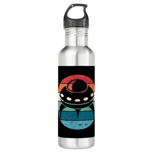 UFO Retro Sunset Waterfles (Voorkant)