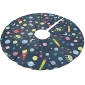 UFO Rocket Saturn Waterverf buitenruimte Kerstboom Rok (Gekanteld)