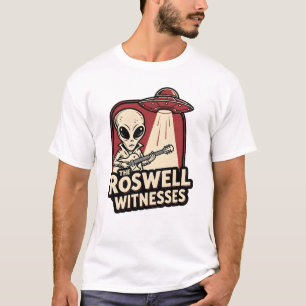 UFO Rockmuziek Alien Gitarist Band T-shirt