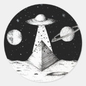 UFO RONDE STICKER (Voorkant)