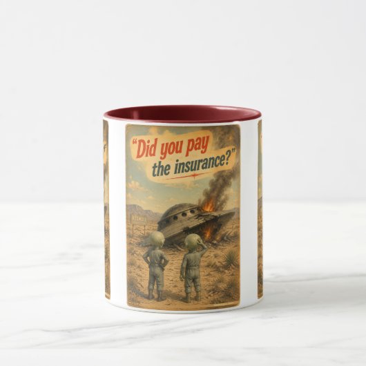 UFO Roswell 40-50s Mok (Midden)
