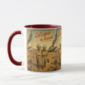 UFO Roswell 40-50s Mok (Links)
