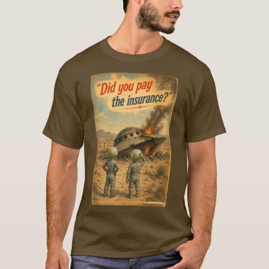 UFO Roswell 40-50s T-shirt (Voorkant)