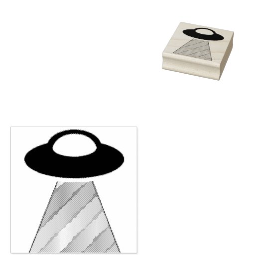 UFO RUBBERSTEMPEL (Gestempeld)