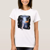 UFO ruimte katten T-shirt (Voorkant)