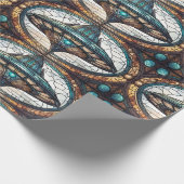 UFO RUIMTESCHIP GLAS IN LOOD VENSTER CADEAUPAPIER (Hoek)