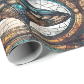 UFO RUIMTESCHIP GLAS IN LOOD VENSTER CADEAUPAPIER (Rol Hoek)