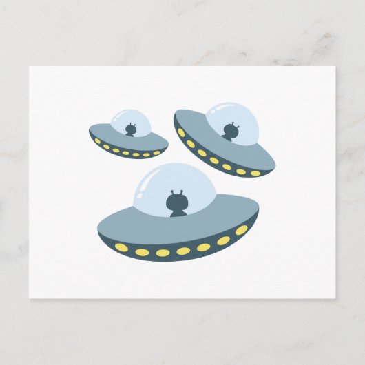 UFO-ruimtevaartuigen Briefkaart (Voorkant)