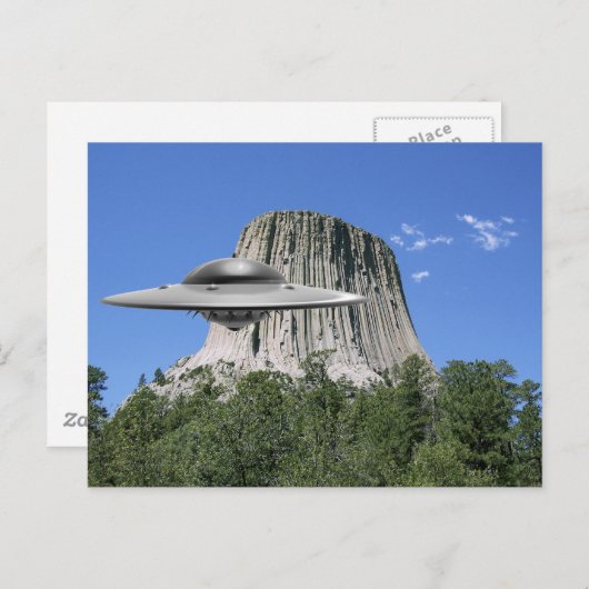 UFO Salamander in Devils Tower Briefkaart (Voorkant / Achterkant)