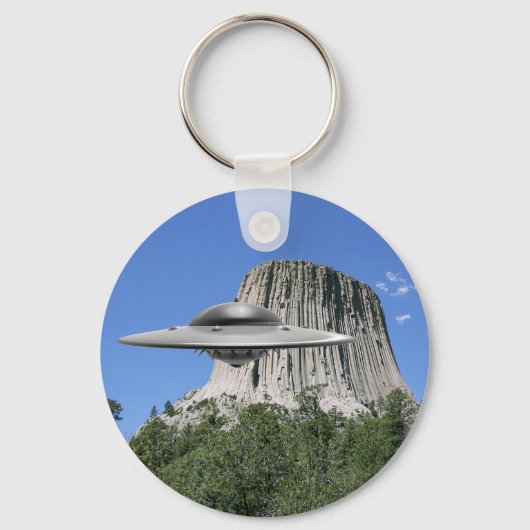 UFO Salamander in Devils Tower Sleutelhanger (Voorkant)