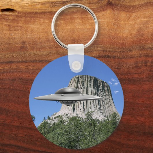 UFO Salamander in Devils Tower Sleutelhanger (Voorkant)
