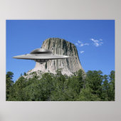 UFO-salamander in het Poster van de Devils Tower (Voorkant)