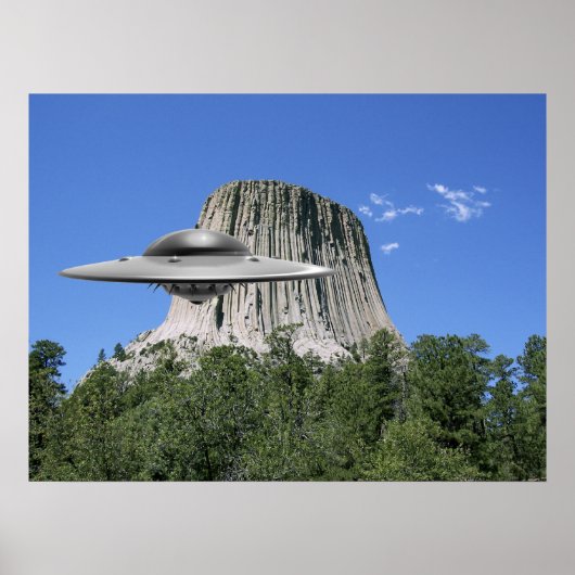 UFO-salamander in het Poster van de Devils Tower (Voorkant)