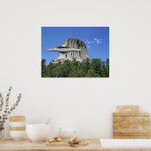 UFO-salamander in het Poster van de Devils Tower (Keuken)