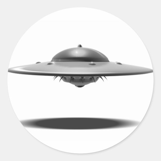 UFO Salamander Ronde Sticker (Voorkant)