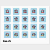 UFO Schattige Koala Vierkante Sticker (Vel)