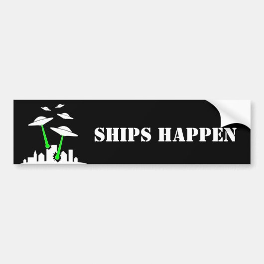 UFO-schepen Bumpersticker (Voorkant)