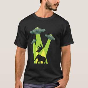 Ufo Sci Fi Alien Believer Elephant Abduction Anima T-shirt