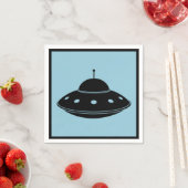 UFO Sci Fi Flying Saucer Cocktail Servet (Insitu)
