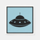 UFO Sci Fi Flying Saucer Cocktail Servet (Voorkant)