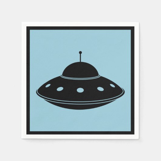 UFO Sci Fi Flying Saucer Cocktail Servet (Voorkant)