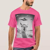 Ufo Selfie Llama T-shirt (Voorkant)