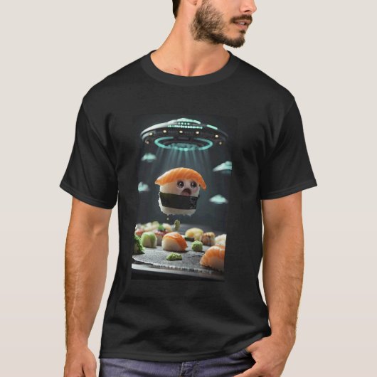 Ufo Selfie Sushi T-shirt (Voorkant)