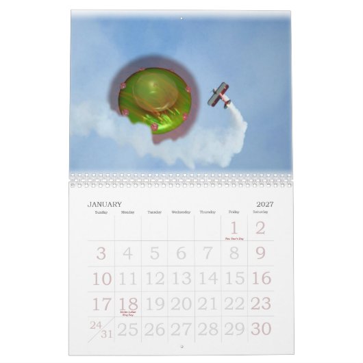UFO-show over Los Gatos Kalender (Jan 2027)