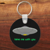UFO-sleutelhanger - neem me mee met je mee Sleutelhanger (Voorkant)