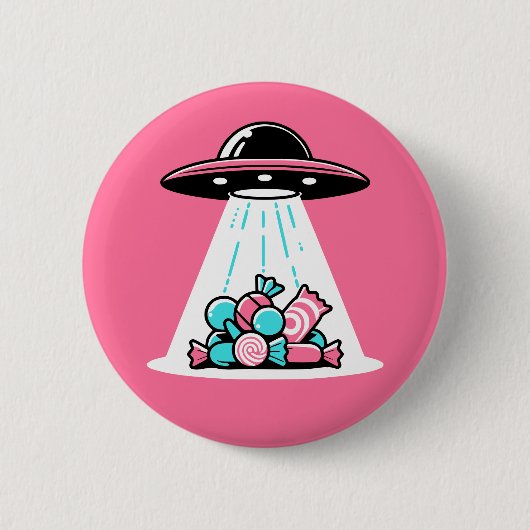UFO-Snoep Ronde Button 5,7 Cm (Voorkant)