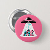 UFO-Snoep Ronde Button 5,7 Cm (Voorkant /achterkant)
