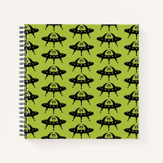 UFO Space Alien Sci Fi Flying Saucer Notitieboek (Voorkant)