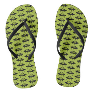 UFO Space Alien Sci Fi Vliegende Saus Teenslippers