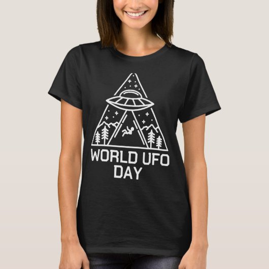 UFO Space Alien UFO Alien Ontvoering Wereld UFO Da T-shirt (Voorkant)
