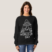 UFO Space Alien UFO Alien Ontvoering Wereld UFO Da Trui (Voorkant volledig)
