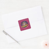UFO Space Hedgehog Vierkante Sticker (Envelop)