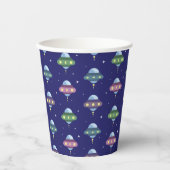 UFO Space verjaardagsfeestje Papieren Bekers (Voorkant)
