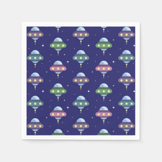 UFO Space verjaardagsfeestje Servet (Voorkant)