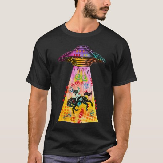 UFO steelt cowboy T-shirt (Voorkant)
