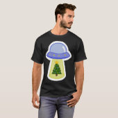 Ufo steelt kerstboom t-shirt (Voorkant volledig)