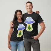 Ufo steelt kerstboom t-shirt (Unisex)