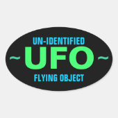 UFO-stickers (4) Ovale Sticker (Voorkant)