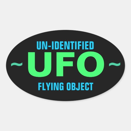 UFO-stickers (4) Ovale Sticker (Voorkant)