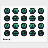 UFO-stickers Ronde Sticker (Vel)