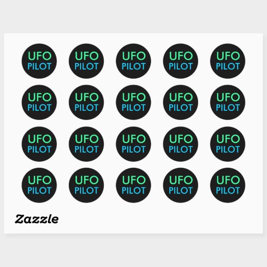 UFO-stickers Ronde Sticker (Vel)
