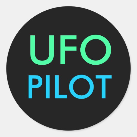 UFO-stickers Ronde Sticker (Voorkant)