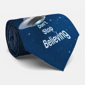 UFO "Stop niet met geloven" Stropdas (Opgerold)
