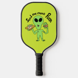UFO- Stuur me pizza cartoon Pickleball Paddle