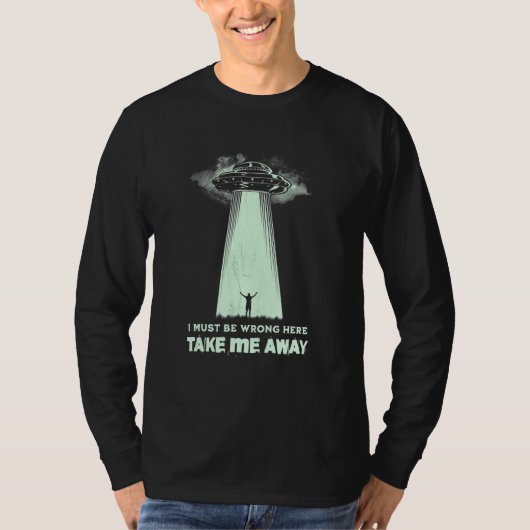 Ufo Take Me Away Alien T-shirt (Voorkant)