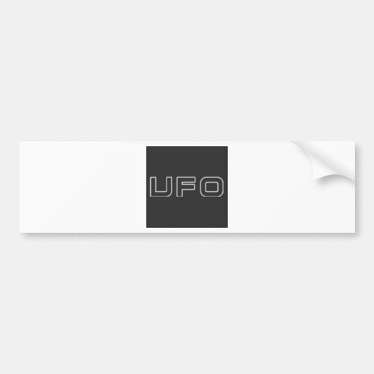 ufo-test bumpersticker (Voorkant)